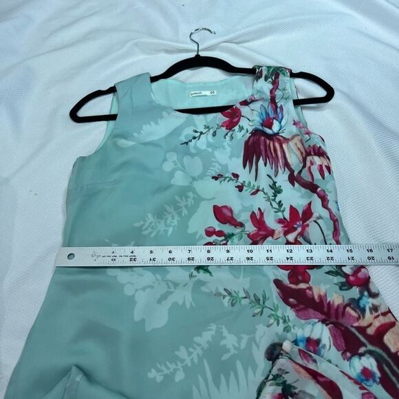 Asos Lavand Turquoise Pink Floral Printed Sleeveless Shift Dress - Picture 6 of 10